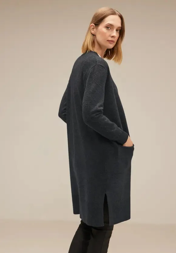 253647- Long Charcoal Grey Cardigan - Street One