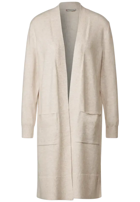 253647- Long Cream Cardigan - Street One