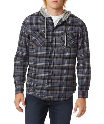 8/14/2020 Dark Blue Plaid Flannel Hoodies for Men | UNIONBAY