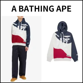 A BATHING APE  |Unisex Street Style Long Sleeves Cotton Oversized Logo