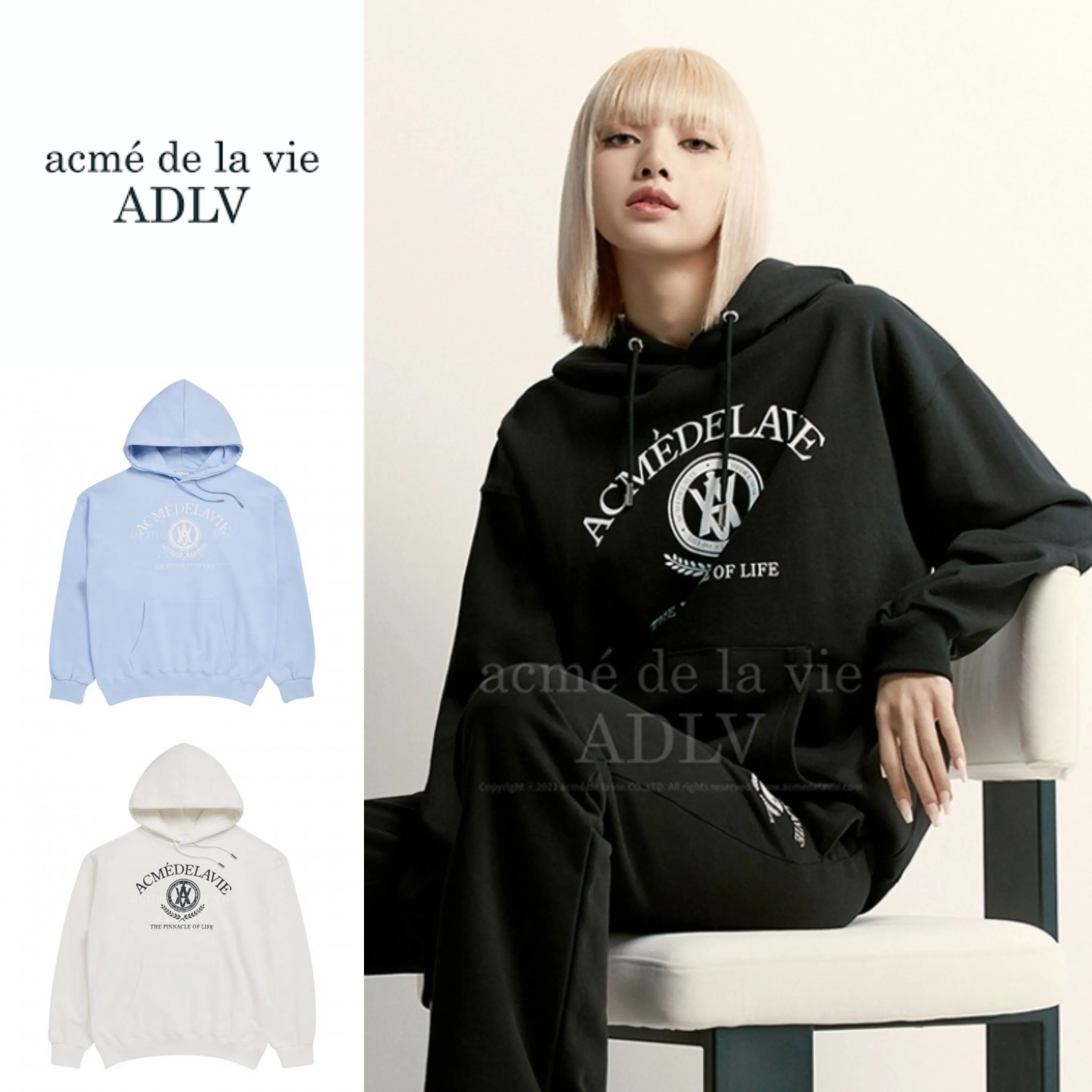 acme de la vie  |Unisex Sweat Street Style Long Sleeves Logo