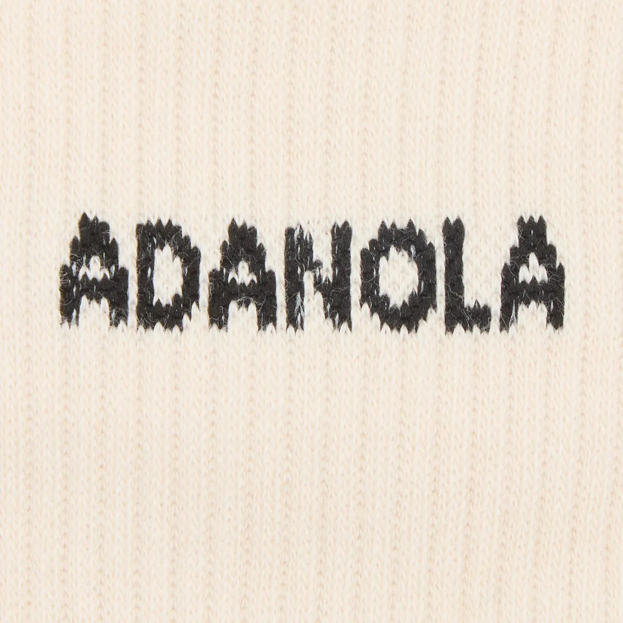 ADANOLA The Sustainable Edit Three-Pack Logo Socks - WhiteCreamBlack