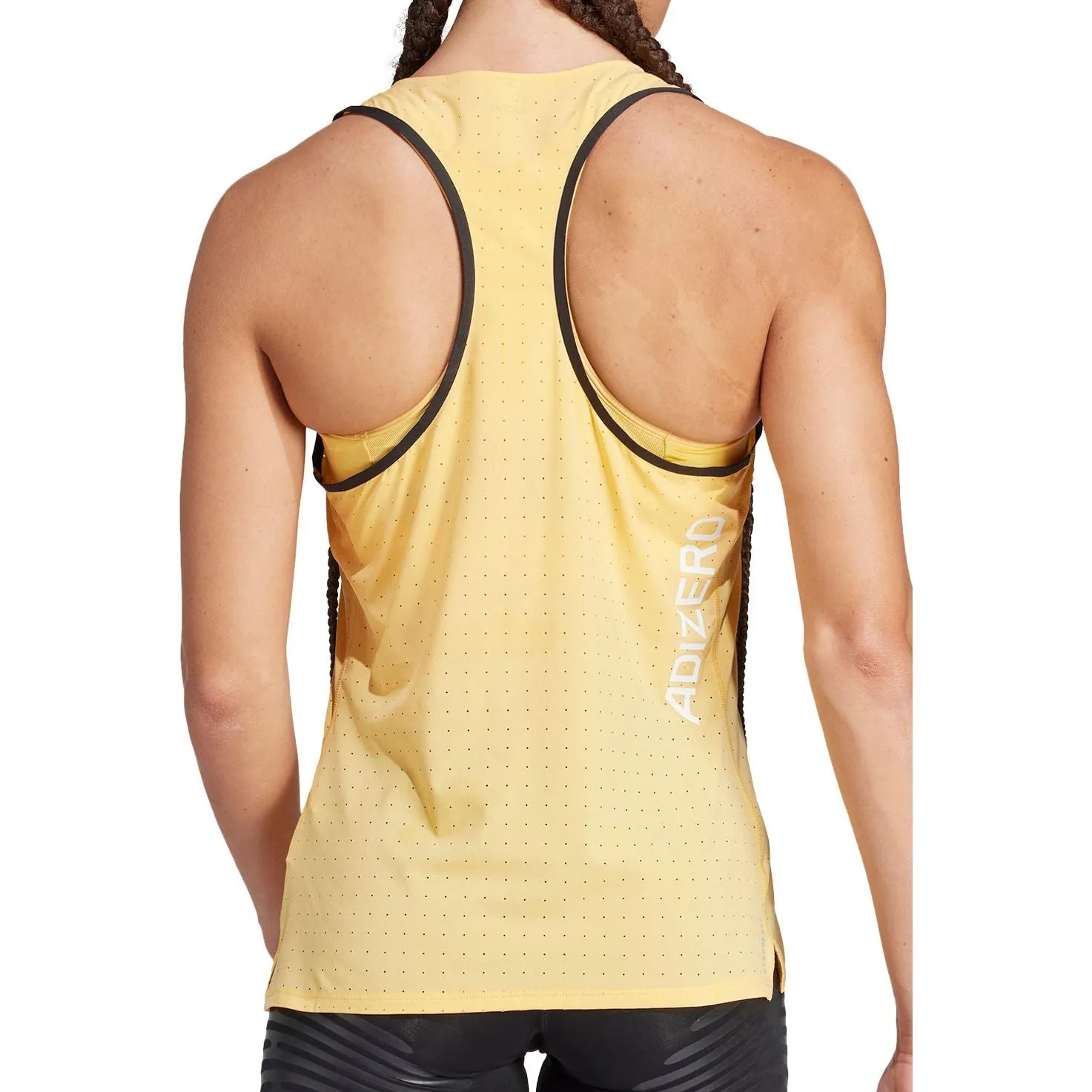 adidas Adizero Womens Running Vest Tank Top - Yellow