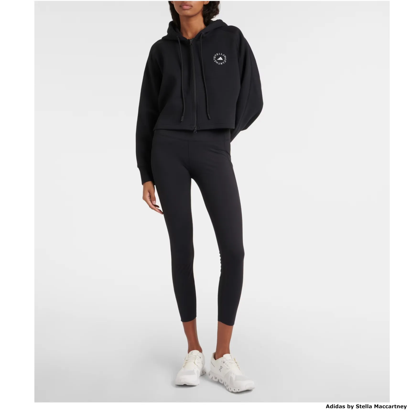 adidas by Stella McCartney  |Blended Fabrics Long Sleeves Plain Cotton Oversized Logo