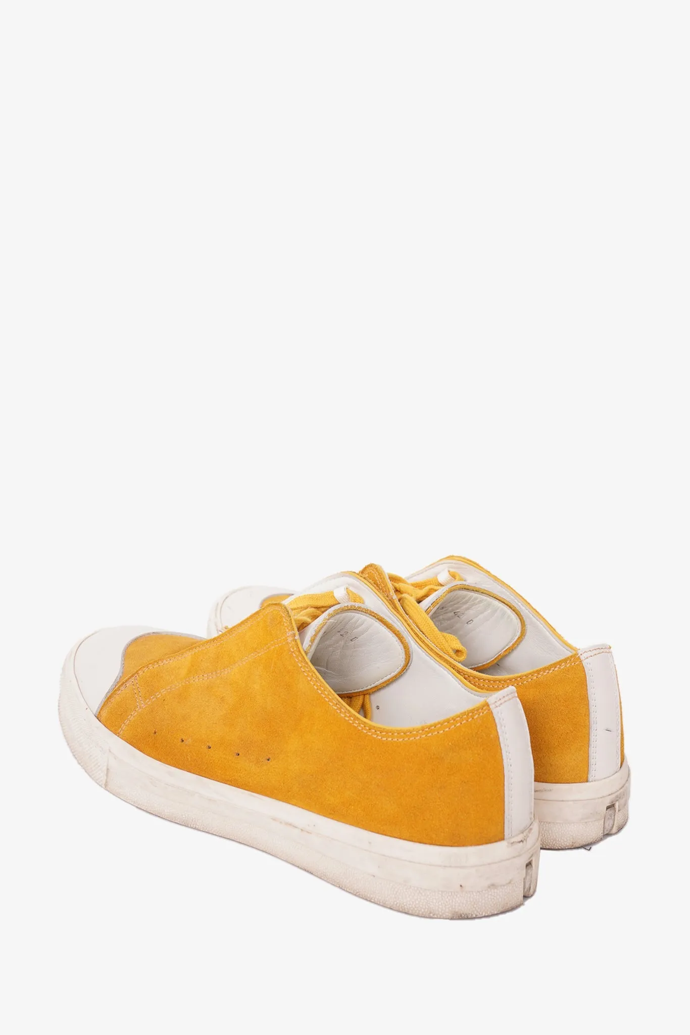 Alexander McQueen Yellow Suede Low Top Sneaker Size 42