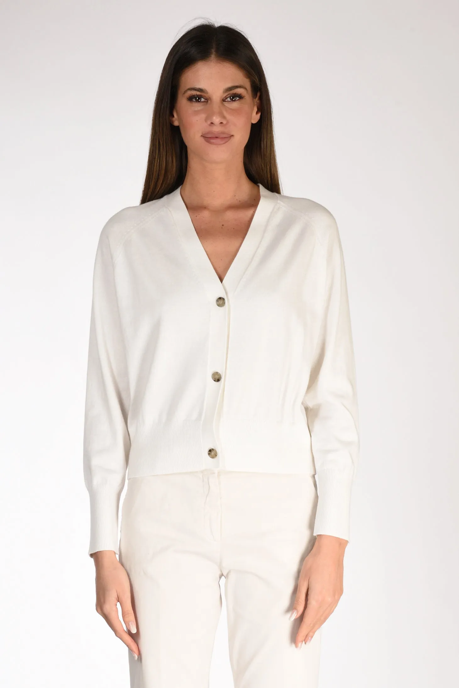 Allude Cardigan Bianco Donna