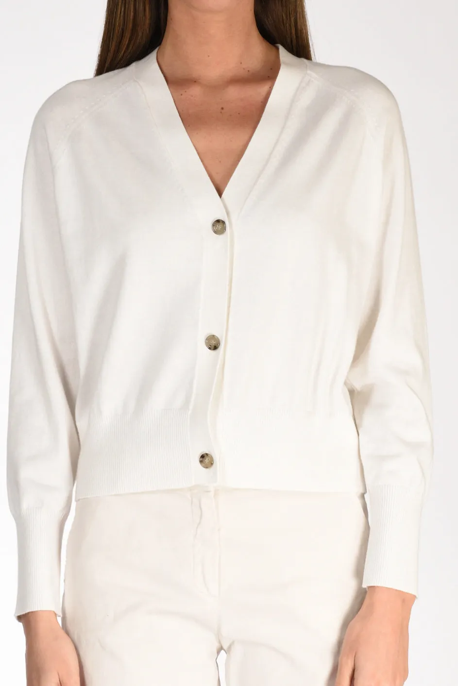 Allude Cardigan Bianco Donna