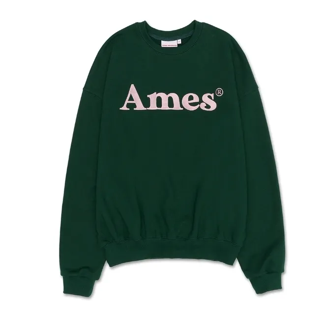 AMES-WORLDWIDE  |Unisex Street Style Plain Oversized Long Sleeve T-shirt Logo