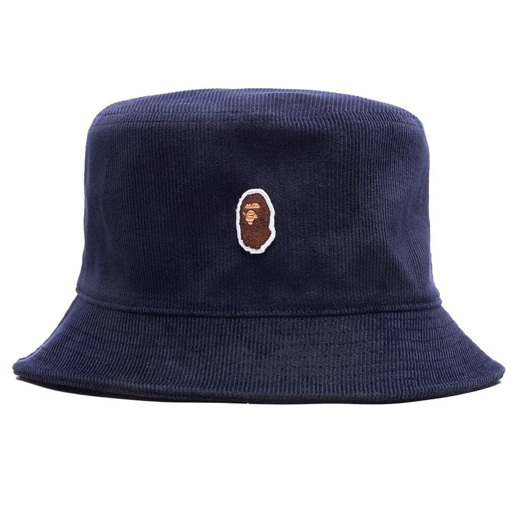 Ape Head Corduroy Bucket Hat - Navy