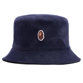 Ape Head Corduroy Bucket Hat - Navy