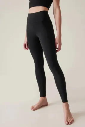 Athleta Black Transcend Mid Rise Leggings