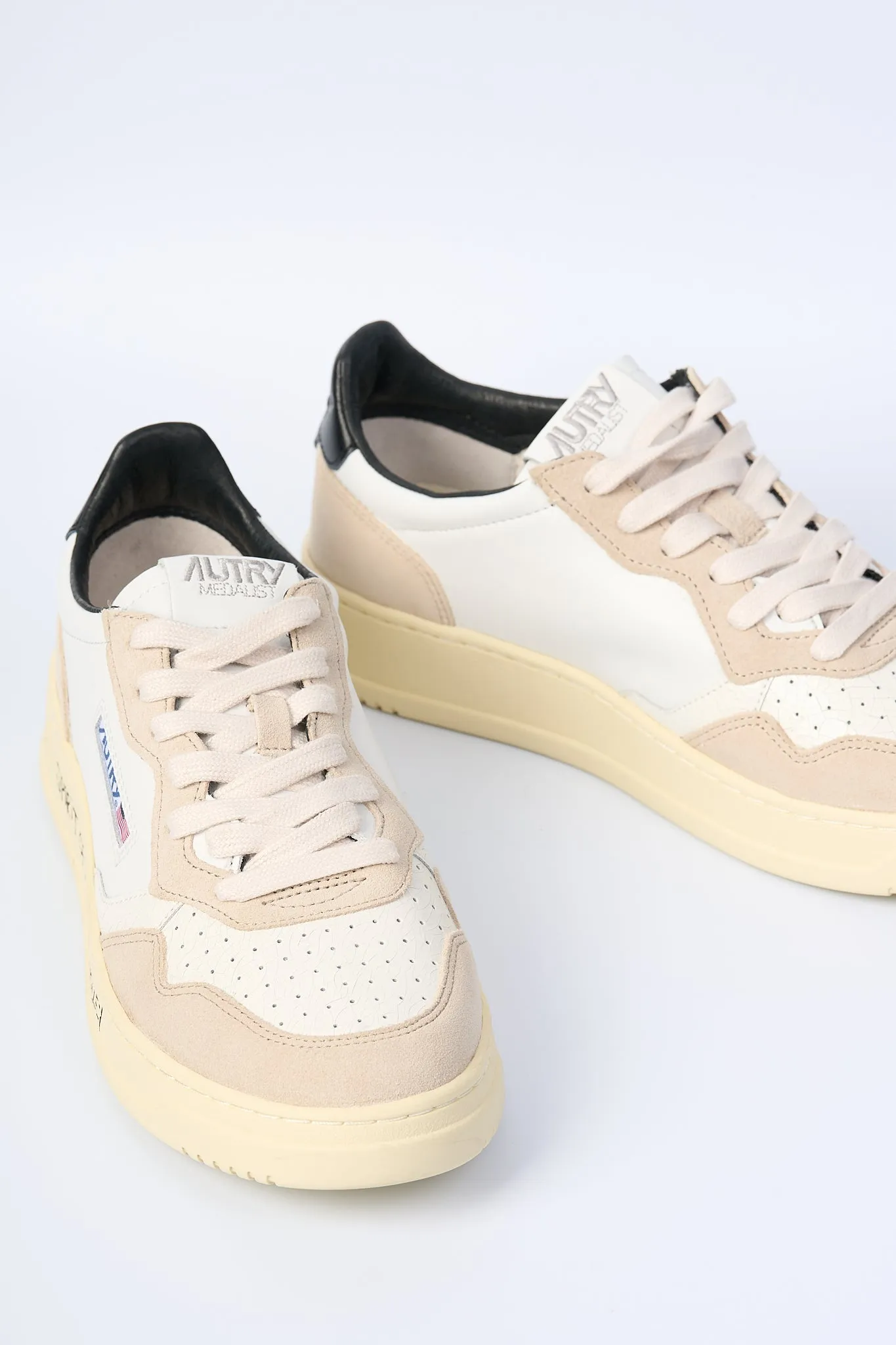 Autry Sneaker Medalist AULM-VY02 Crack Bianco/nero Uomo