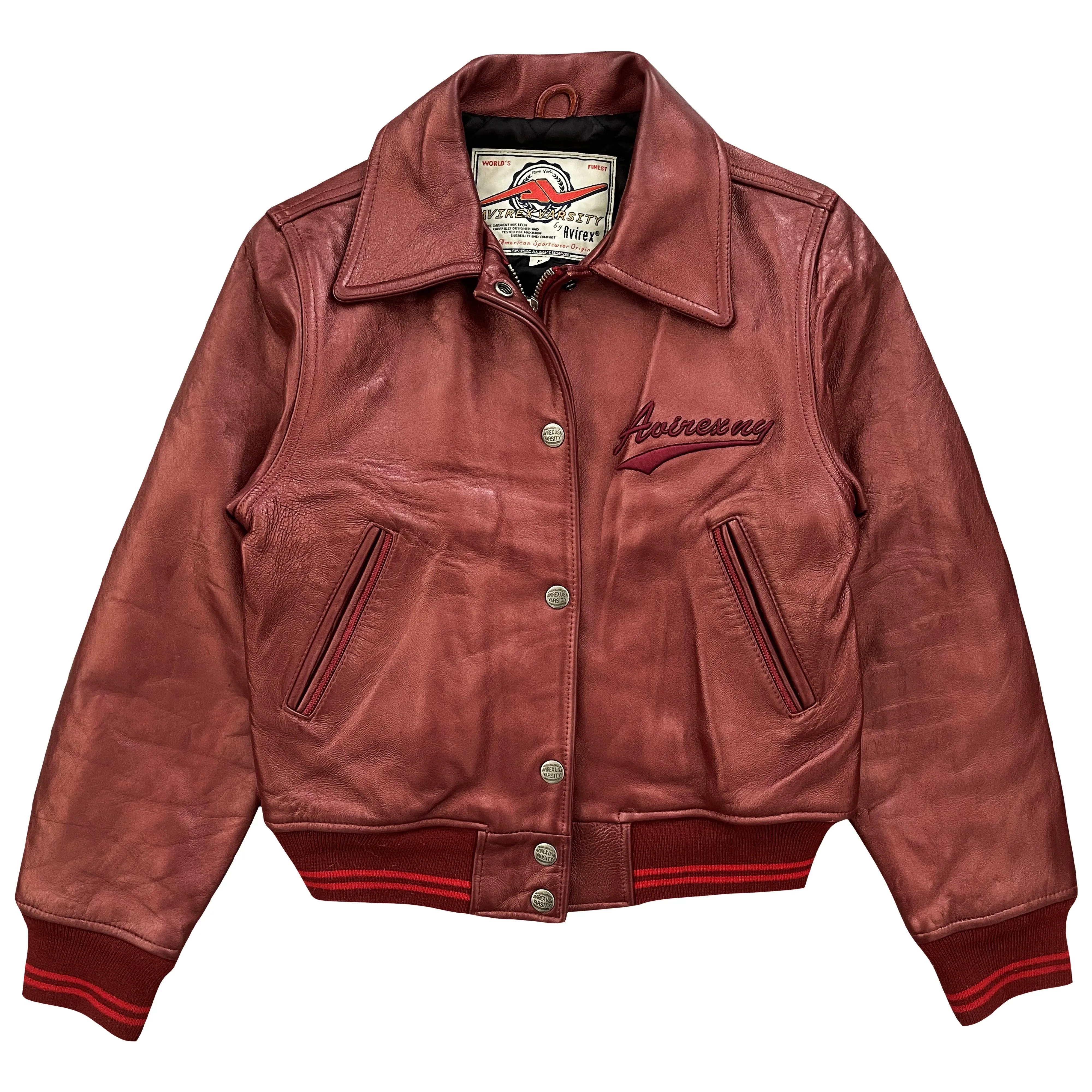 Avirex Leather Varsity Jacket - XS