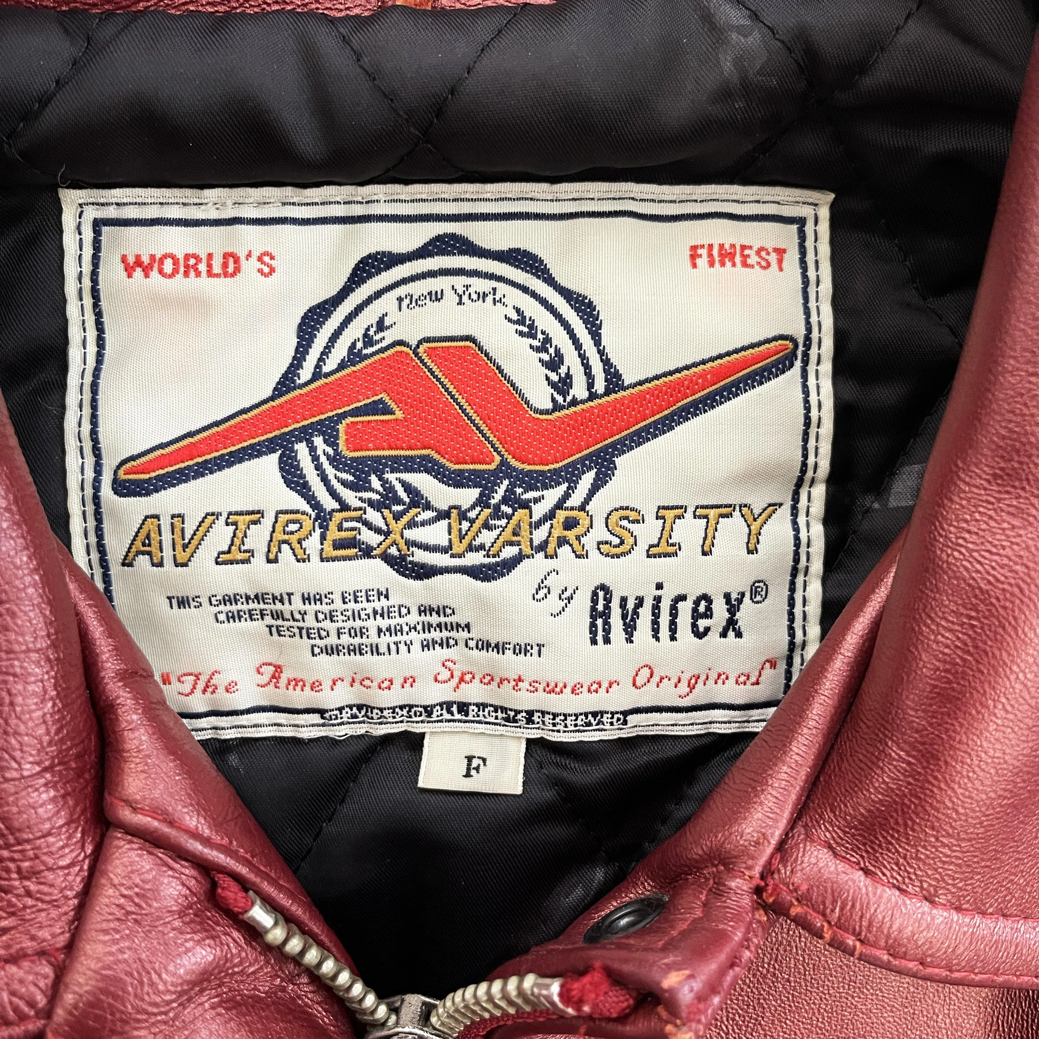 Avirex Leather Varsity Jacket - XS