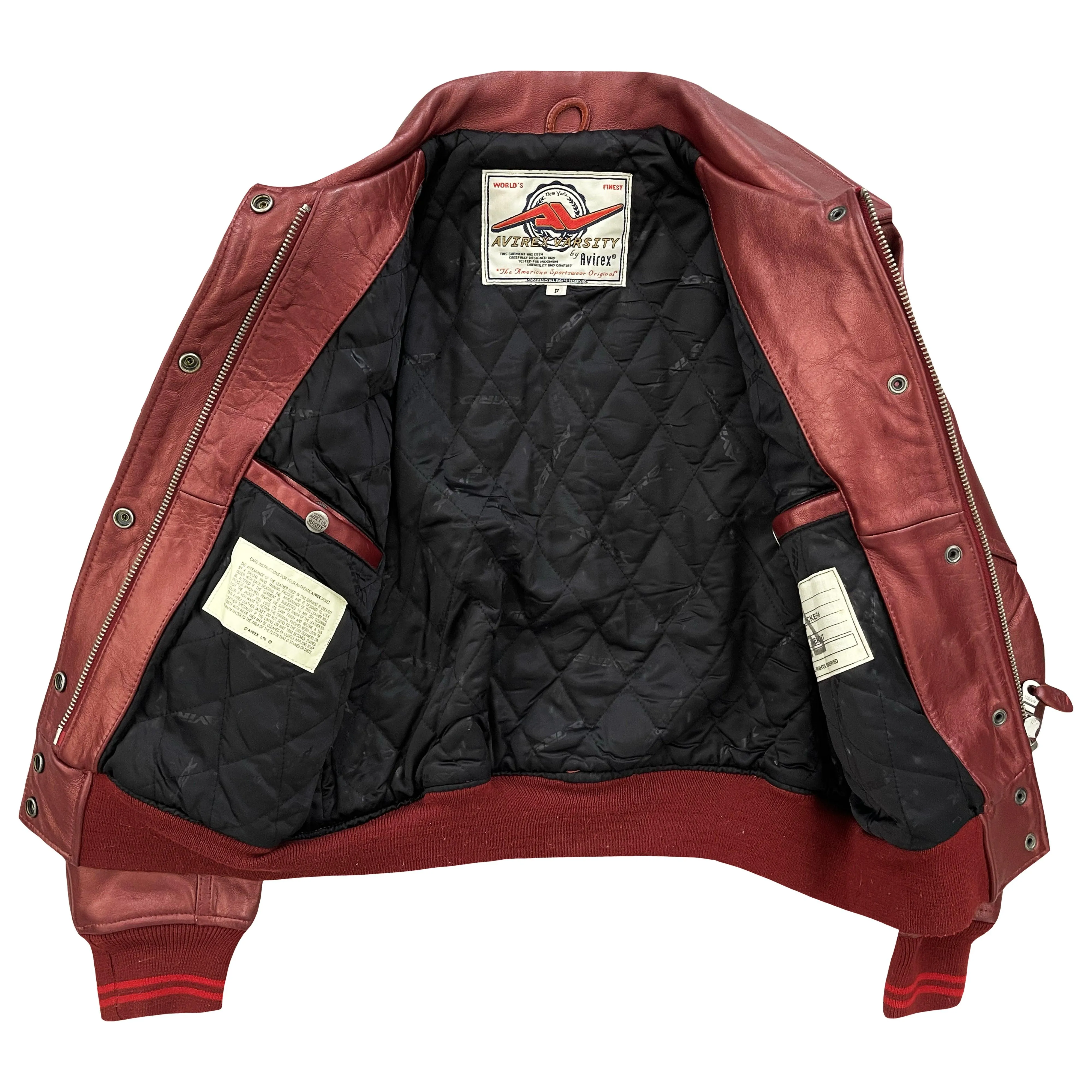 Avirex Leather Varsity Jacket - XS