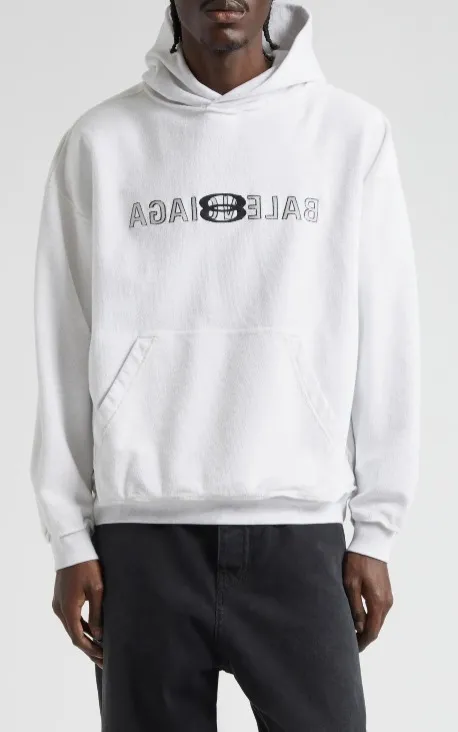 BALENCIAGA  |Unisex Street Style Long Sleeves Plain Cotton Oversized Logo