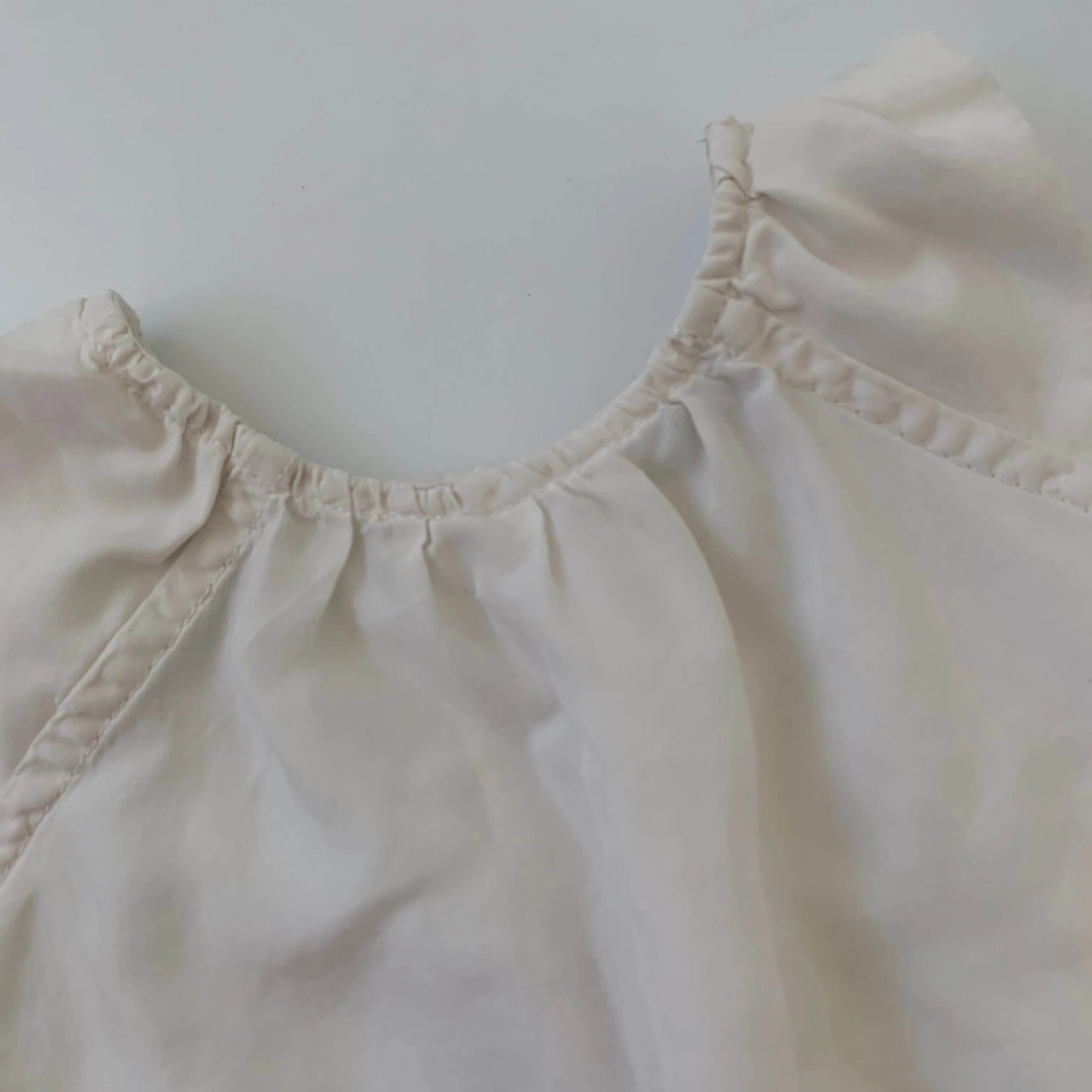 Belle Enfant White Silk Blouse: 6-12 Months