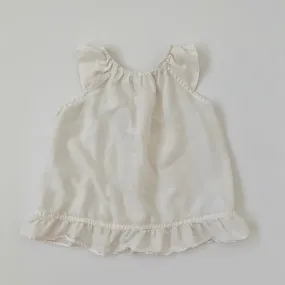 Belle Enfant White Silk Blouse: 6-12 Months