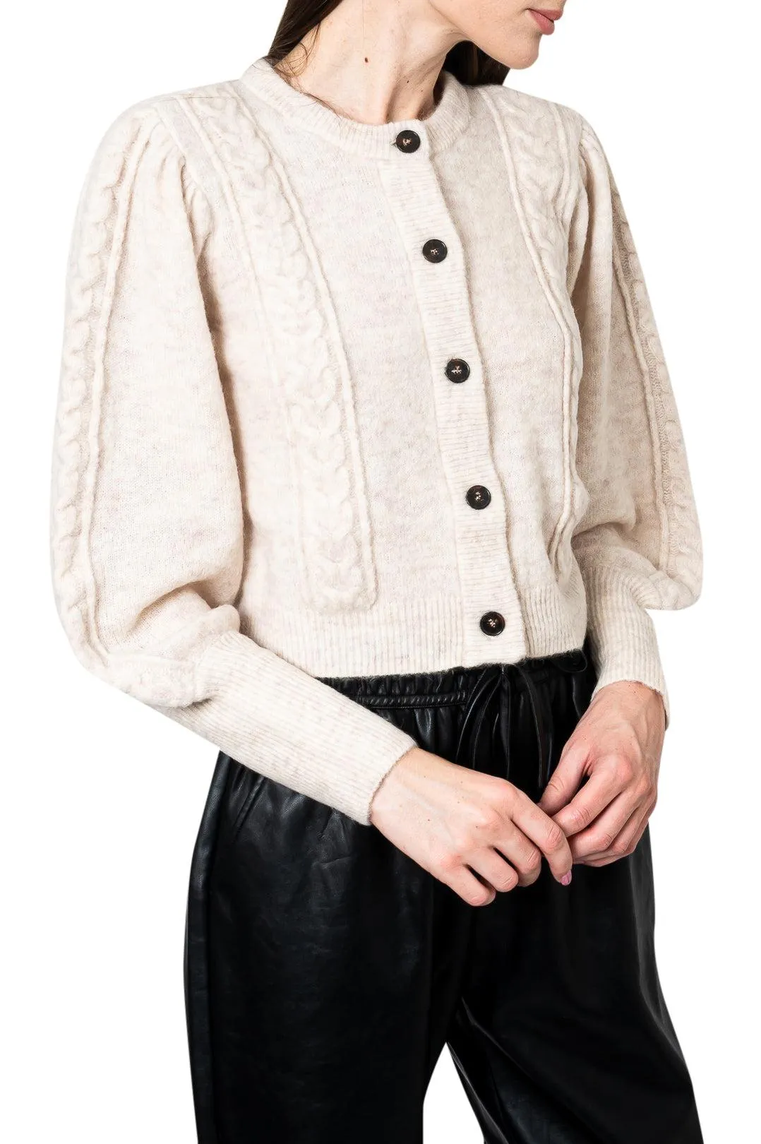 Bishop wool cardigan top