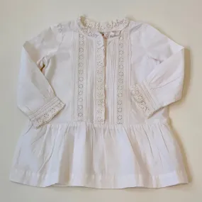 Bonpoint White Broderie Anglaise Tunic Blouse: 12 & 18 Months