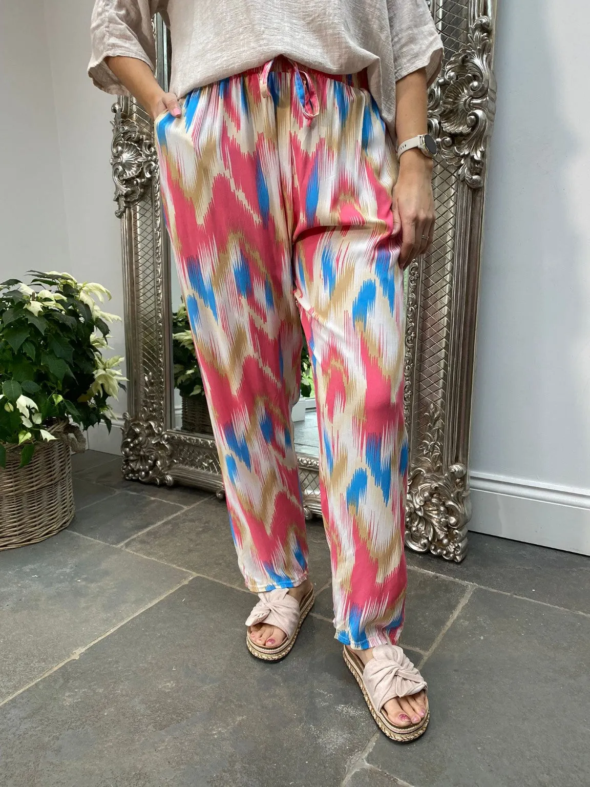 Bright Wide Leg Trousers