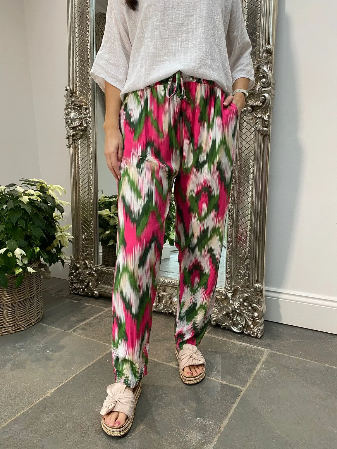 Bright Wide Leg Trousers