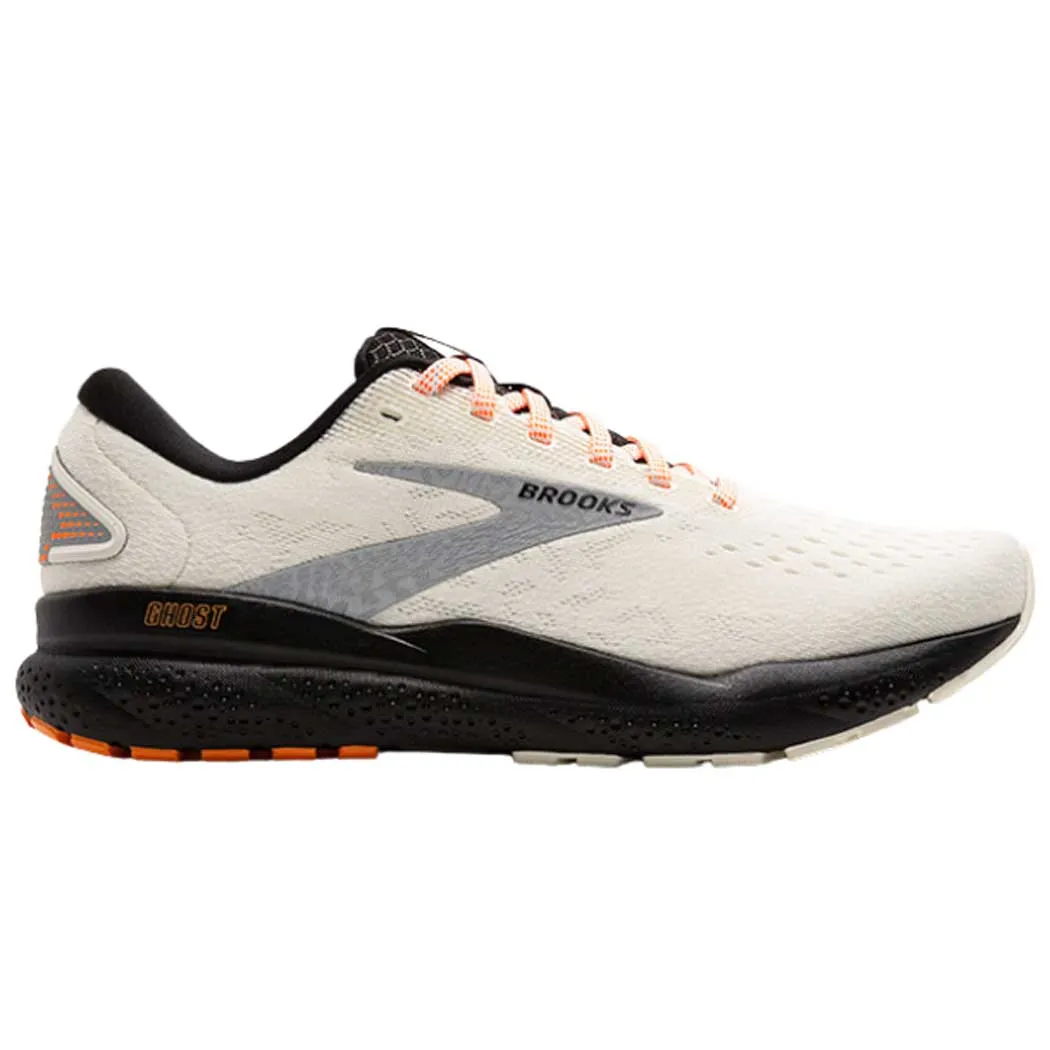 Brooks Ghost 16 Sneaker Ecru/ Orange/ Black (Men's)