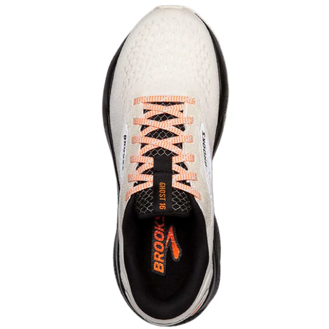 Brooks Ghost 16 Sneaker Ecru/ Orange/ Black (Men's)