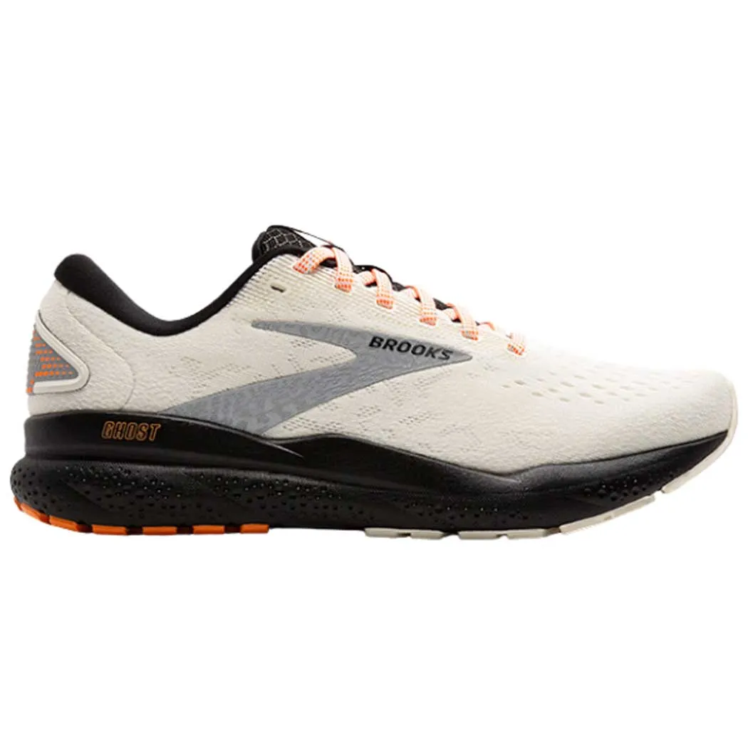 Brooks Ghost 16 Sneaker Ecru/ Orange/ Black (Women's)