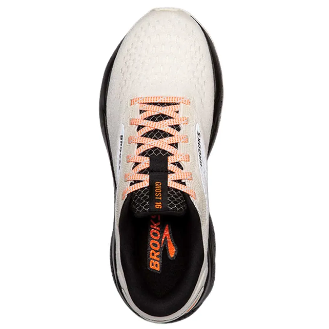 Brooks Ghost 16 Sneaker Ecru/ Orange/ Black (Women's)