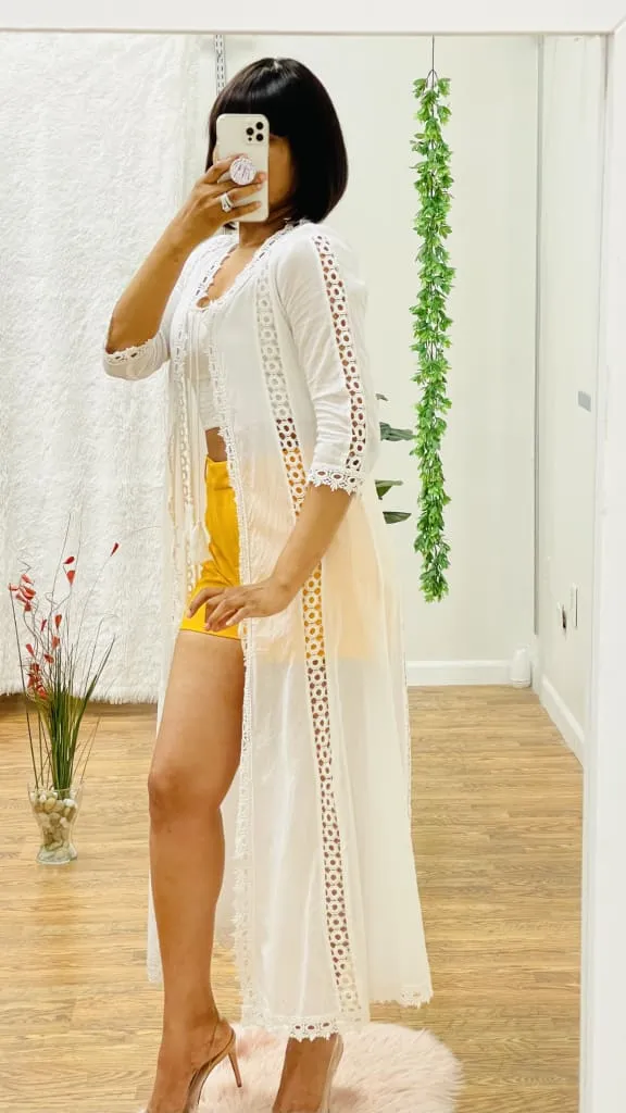 Cici Crochet long cardigan