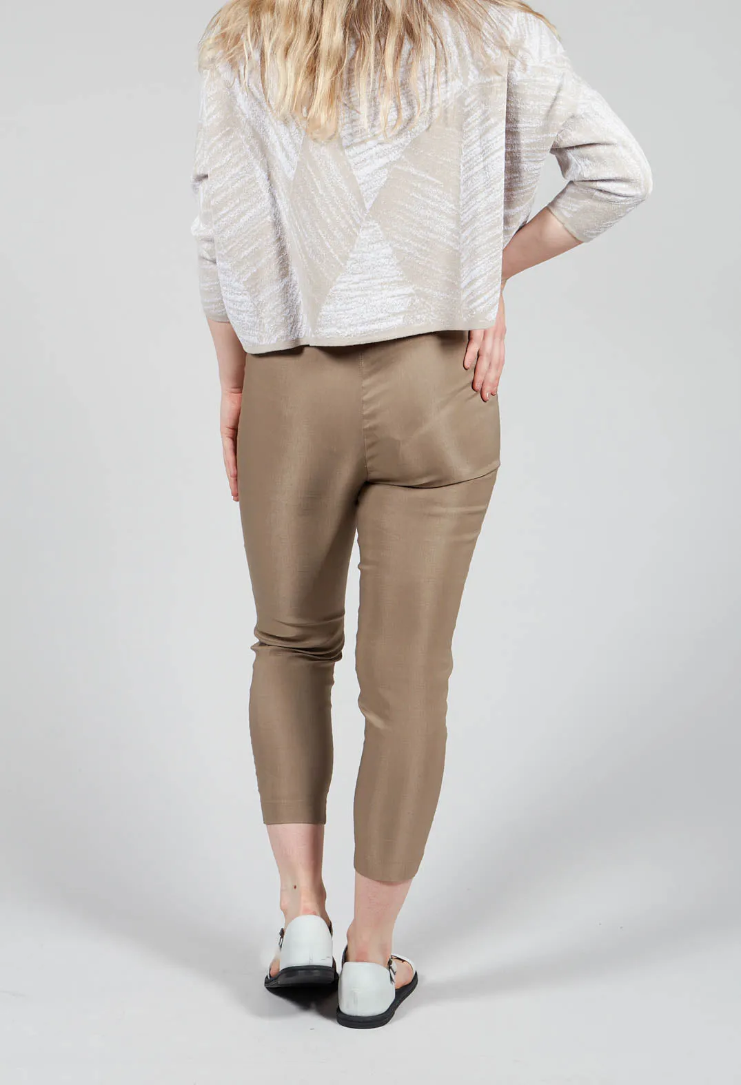 Cropped Pull On Trousers