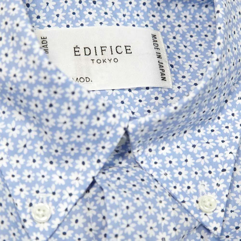 Edifice Floral Print Button Down ShirtSax