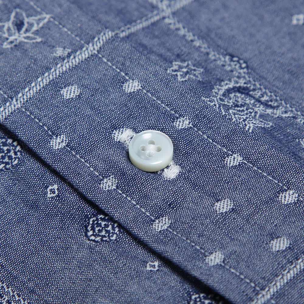 Edifice Indigo Check Button Down ShirtBlue