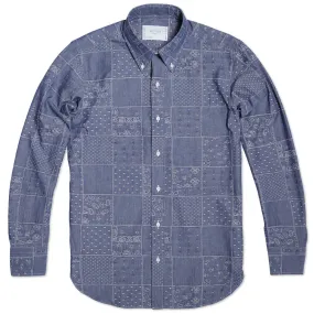 Edifice Indigo Check Button Down ShirtBlue