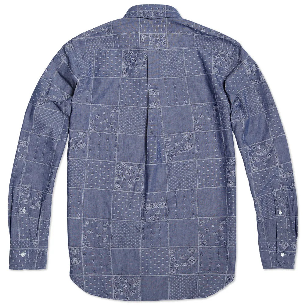 Edifice Indigo Check Button Down ShirtBlue