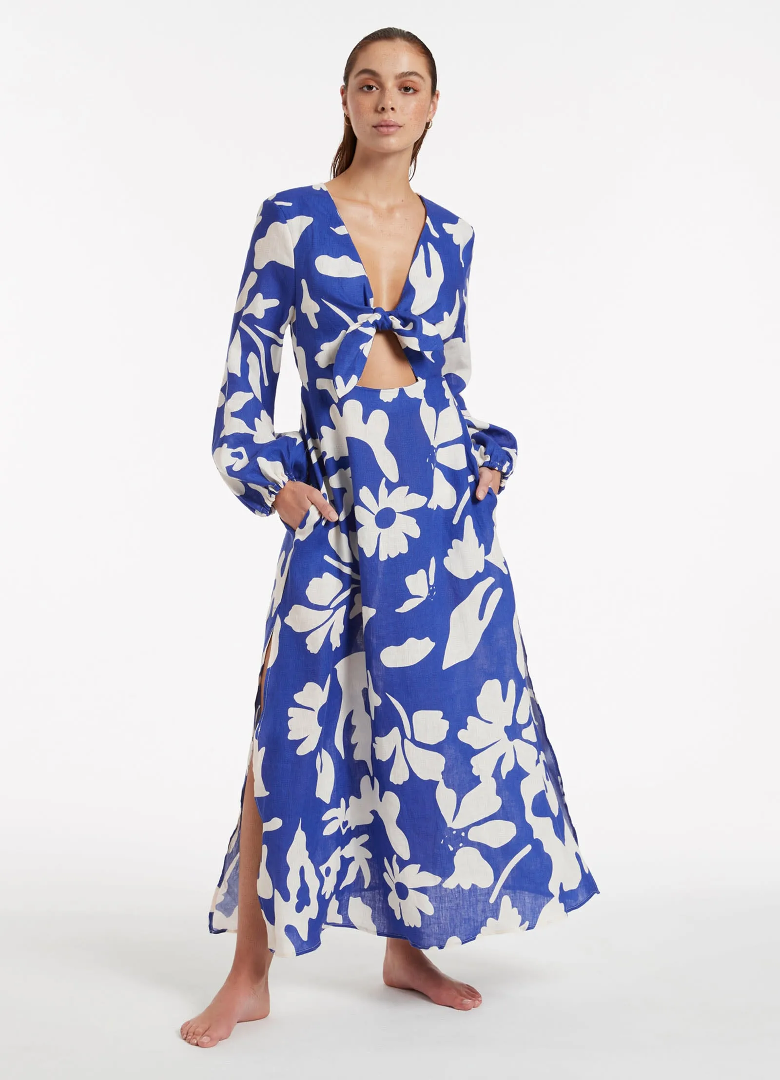 Emporio Tie Maxi Kaftan - Sapphire