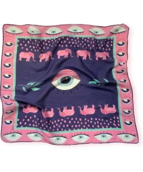 Esra Canikligil Women's Surreal Vision Square Organic Cotton & Silk Scarf