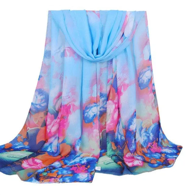 Fashion Women Long Soft Wrap scarf Ladies Shawl Chiffon Scarf Scarves YE SM6