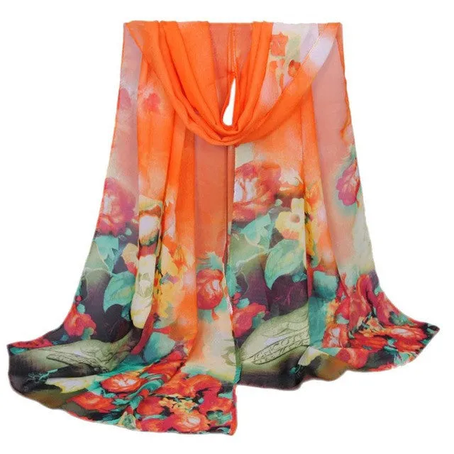 Fashion Women Long Soft Wrap scarf Ladies Shawl Chiffon Scarf Scarves YE SM6