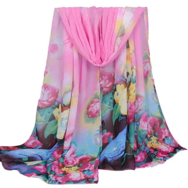 Fashion Women Long Soft Wrap scarf Ladies Shawl Chiffon Scarf Scarves YE SM6