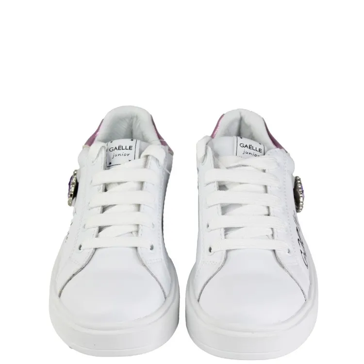 Gaelle CHLOE GS0024L Scarpe Bambina Sneaker Stringate Bianco Viola