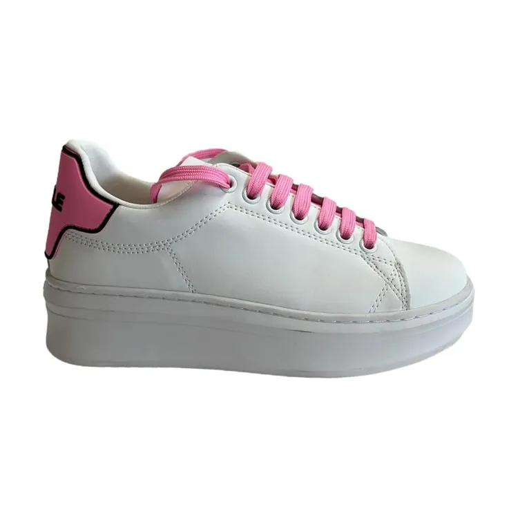 Gaelle Paris GACAW0013 ADDICT Sneaker Donna Stringate Bianco Rosa