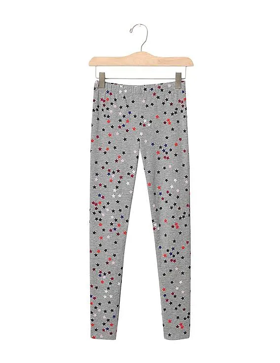 GAP Girls Grey Print Leggings