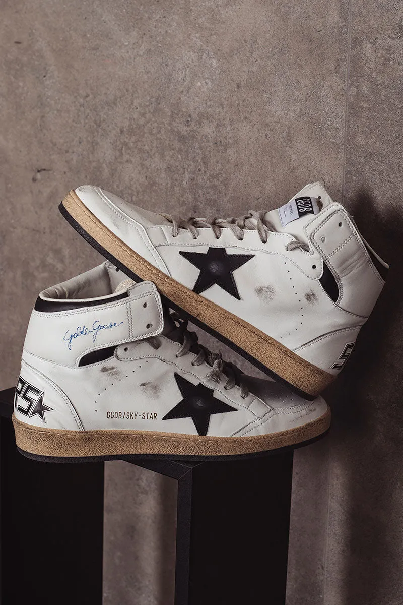 GOLDEN GOOSE Sneaker Sky-Star con firma sulla caviglia