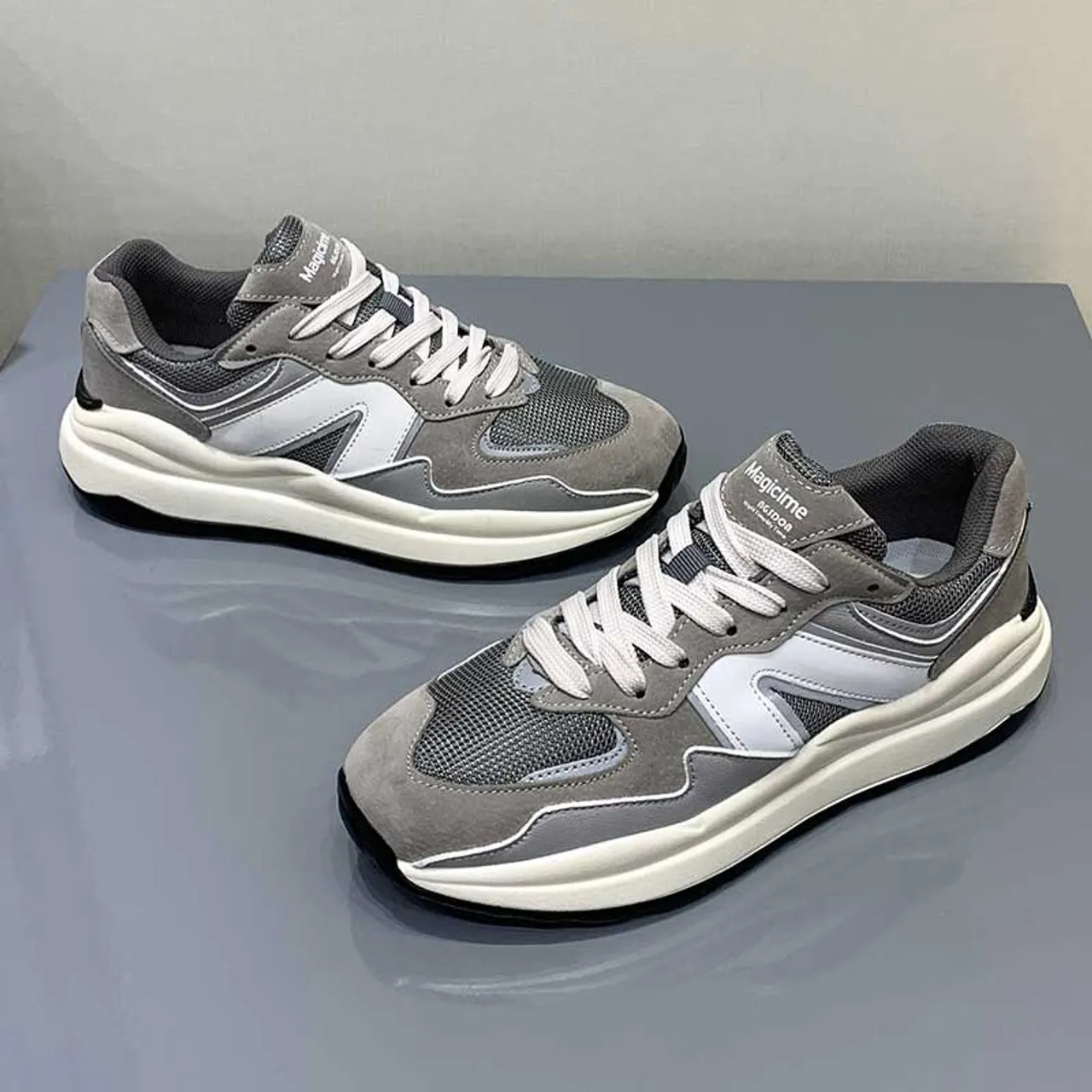 Grey label print casual shoe sneaker