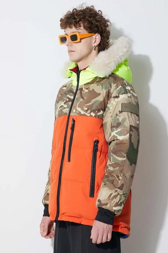 Griffin reversible down jacket men's orange color