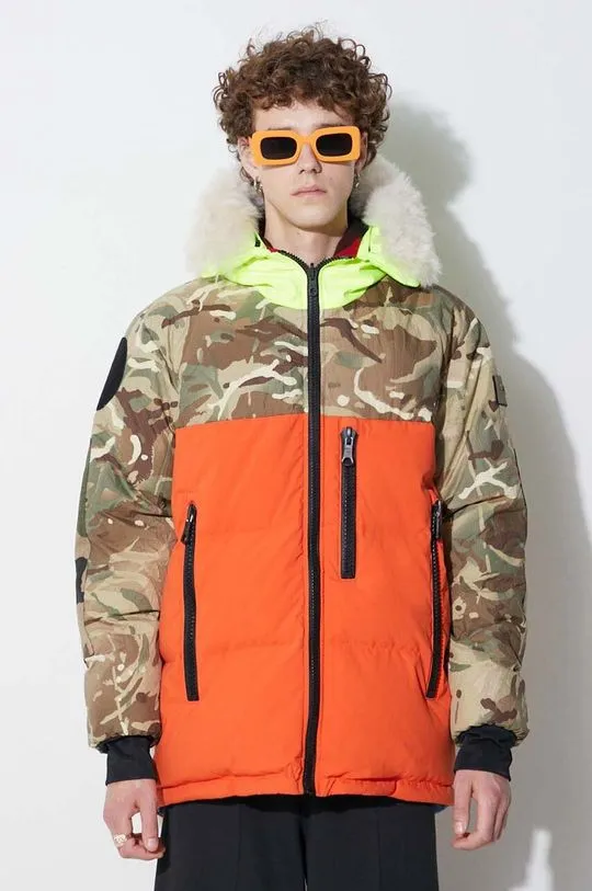 Griffin reversible down jacket men's orange color