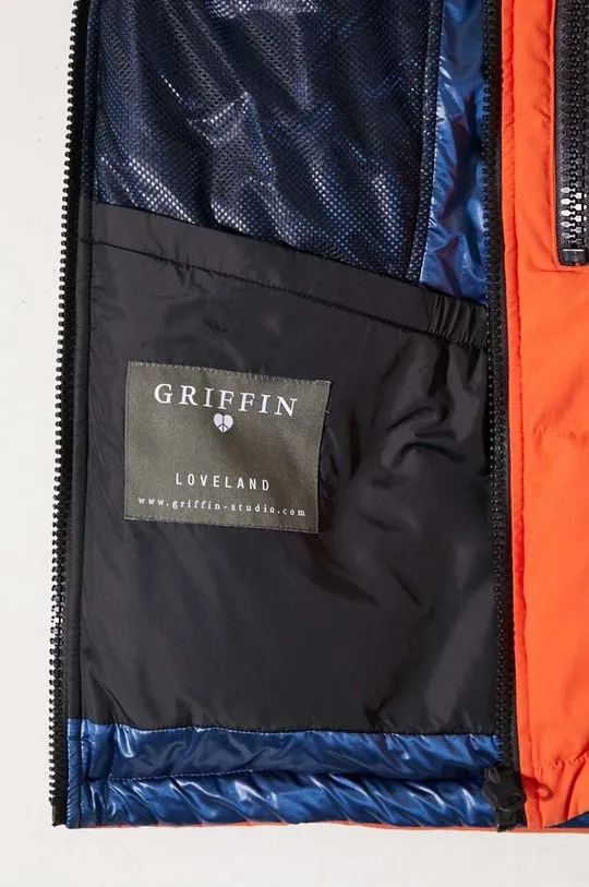 Griffin reversible down jacket men's orange color