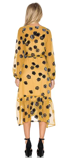 Heather Scarf Dress Mustard